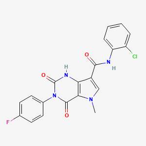 N-(2-chlorophenyl)-3-(4-fluorophenyl)-5-methyl-2,4-dioxo-2,3,4,5-tetrahydro-1H-pyrrolo[3,2-d]pyrimidine-7-carboxamide