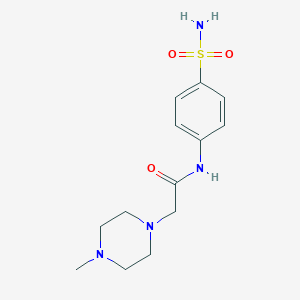 molecular formula C13H20N4O3S B292000 2-(4-methylpiperazin-1-yl)-N-(4-sulfamoylphenyl)acetamide 