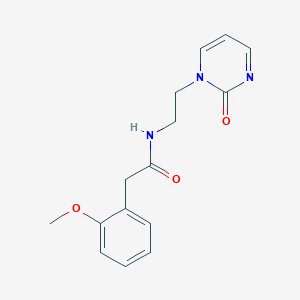 molecular formula C15H17N3O3 B2920002 2-(2-甲氧苯基)-N-(2-(2-氧代嘧啶-1(2H)-基)乙基)乙酰胺 CAS No. 2319787-45-4