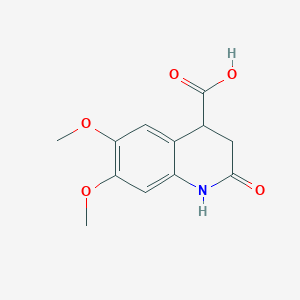 molecular formula C12H13NO5 B2920008 6,7-Dimethoxy-2-oxo-1,2,3,4-tetrahydroquinoline-4-carboxylic acid CAS No. 105106-20-5