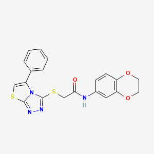 N-(2,3-DIHYDRO-1,4-BENZODIOXIN-6-YL)-2-({5-PHENYL-[1,2,4]TRIAZOLO[3,4-B][1,3]THIAZOL-3-YL}SULFANYL)ACETAMIDE