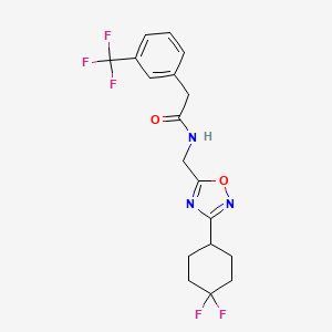 N-((3-(4,4-difluorocyclohexyl)-1,2,4-oxadiazol-5-yl)methyl)-2-(3-(trifluoromethyl)phenyl)acetamide