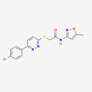 B2920025 2-((6-(4-bromophenyl)pyridazin-3-yl)thio)-N-(5-methylisoxazol-3-yl)acetamide CAS No. 893983-58-9
