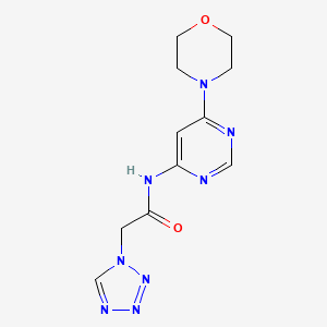 molecular formula C11H14N8O2 B2920027 N-(6-morpholinopyrimidin-4-yl)-2-(1H-tetrazol-1-yl)acetamide CAS No. 1396849-32-3