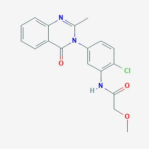 molecular formula C18H16ClN3O3 B2920054 N-(2-chloro-5-(2-methyl-4-oxoquinazolin-3(4H)-yl)phenyl)-2-methoxyacetamide CAS No. 899758-02-2