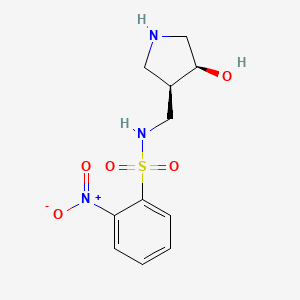 N-[[(3R,4S)-4-Hydroxypyrrolidin-3-yl]methyl]-2-nitrobenzenesulfonamide