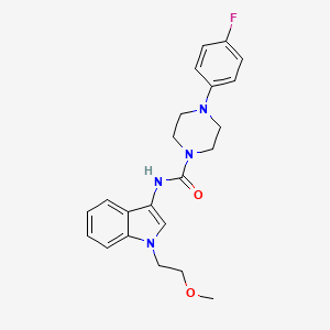 4-(4-fluorophenyl)-N-(1-(2-methoxyethyl)-1H-indol-3-yl)piperazine-1-carboxamide