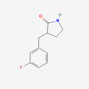 molecular formula C11H12FNO B2920065 3-[(3-Fluorophenyl)methyl]pyrrolidin-2-one CAS No. 1260788-60-0