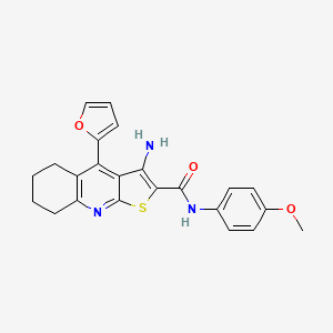 3-amino-4-(furan-2-yl)-N-(4-methoxyphenyl)-5,6,7,8-tetrahydrothieno[2,3-b]quinoline-2-carboxamide
