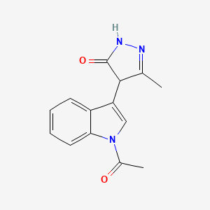 4-(1-Acetyl-1H-indol-3-yl)-3-methyl-1H-pyrazol-5(4H)-one