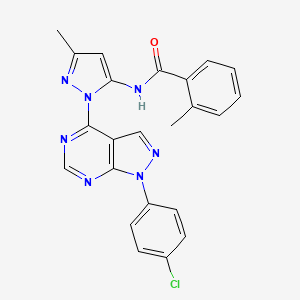 N-(1-(1-(4-chlorophenyl)-1H-pyrazolo[3,4-d]pyrimidin-4-yl)-3-methyl-1H-pyrazol-5-yl)-2-methylbenzamide