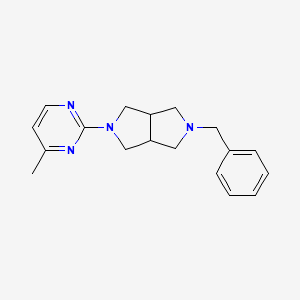 molecular formula C18H22N4 B2920073 2-Benzyl-5-(4-methylpyrimidin-2-yl)-1,3,3a,4,6,6a-hexahydropyrrolo[3,4-c]pyrrole CAS No. 2380141-06-8