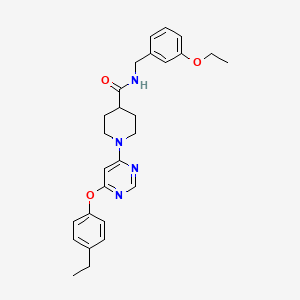 molecular formula C27H32N4O3 B2920074 N-(3-ethoxybenzyl)-1-[6-(4-ethylphenoxy)pyrimidin-4-yl]piperidine-4-carboxamide CAS No. 1115999-06-8