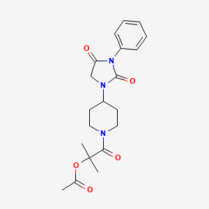 1-(4-(2,4-Dioxo-3-phenylimidazolidin-1-yl)piperidin-1-yl)-2-methyl-1-oxopropan-2-yl acetate
