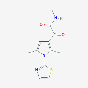 2-[2,5-dimethyl-1-(1,3-thiazol-2-yl)-1H-pyrrol-3-yl]-N-methyl-2-oxoacetamide