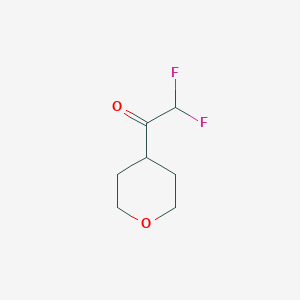 molecular formula C7H10F2O2 B2920091 2,2-Difluoro-1-(oxan-4-yl)ethanone CAS No. 1566835-24-2