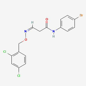 N-(4-bromophenyl)-3-{[(2,4-dichlorobenzyl)oxy]imino}propanamide