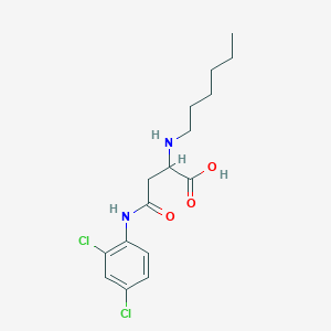 molecular formula C16H22Cl2N2O3 B2920103 4-((2,4-Dichlorophenyl)amino)-2-(hexylamino)-4-oxobutanoic acid CAS No. 1046806-14-7