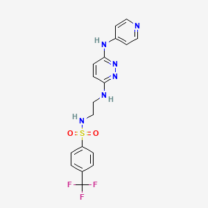 N-(2-((6-(pyridin-4-ylamino)pyridazin-3-yl)amino)ethyl)-4-(trifluoromethyl)benzenesulfonamide