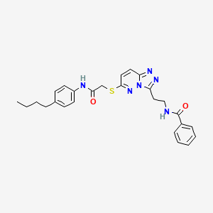 N-(2-(6-((2-((4-butylphenyl)amino)-2-oxoethyl)thio)-[1,2,4]triazolo[4,3-b]pyridazin-3-yl)ethyl)benzamide
