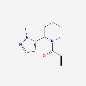 1-[2-(2-Methylpyrazol-3-yl)piperidin-1-yl]prop-2-en-1-one