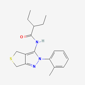 2-ethyl-N-[2-(2-methylphenyl)-4,6-dihydrothieno[3,4-c]pyrazol-3-yl]butanamide