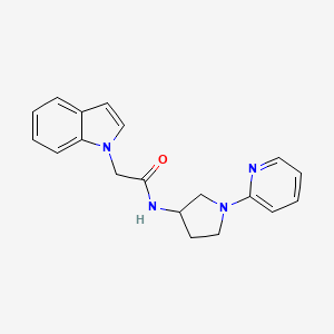 2-(1H-indol-1-yl)-N-(1-(pyridin-2-yl)pyrrolidin-3-yl)acetamide