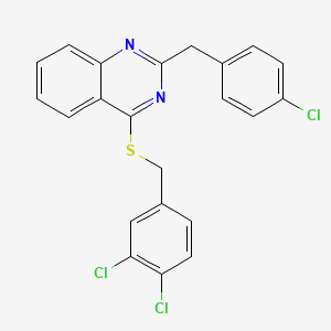 2-(4-Chlorobenzyl)-4-[(3,4-dichlorobenzyl)sulfanyl]quinazoline
