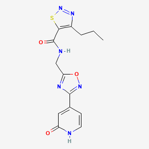 N-((3-(2-oxo-1,2-dihydropyridin-4-yl)-1,2,4-oxadiazol-5-yl)methyl)-4-propyl-1,2,3-thiadiazole-5-carboxamide