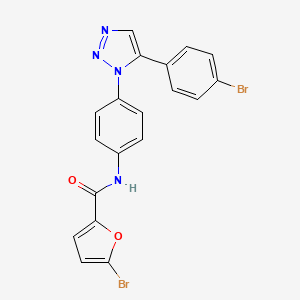 5-bromo-N-[4-[5-(4-bromophenyl)triazol-1-yl]phenyl]furan-2-carboxamide