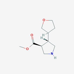 molecular formula C10H17NO3 B2920139 Methyl (3S,4S)-4-(oxolan-3-yl)pyrrolidine-3-carboxylate CAS No. 2277629-61-3