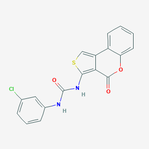 molecular formula C18H11ClN2O3S B292014 N-(3-chlorophenyl)-N'-(4-oxo-4H-thieno[3,4-c]chromen-3-yl)urea 