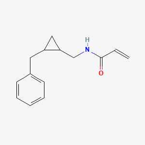 molecular formula C14H17NO B2920143 N-[(2-Benzylcyclopropyl)methyl]prop-2-enamide CAS No. 2411318-63-1