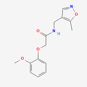 2-(2-methoxyphenoxy)-N-((5-methylisoxazol-4-yl)methyl)acetamide