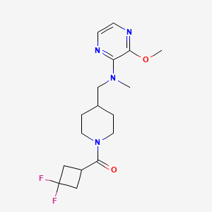 molecular formula C17H24F2N4O2 B2920155 (3,3-Difluorocyclobutyl)-[4-[[(3-methoxypyrazin-2-yl)-methylamino]methyl]piperidin-1-yl]methanone CAS No. 2380168-43-2