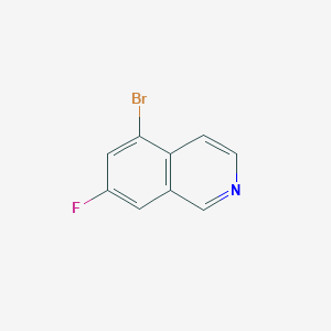 molecular formula C9H5BrFN B2920160 5-Bromo-7-fluoroisoquinoline CAS No. 1368250-42-3