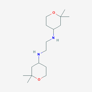 molecular formula C16H32N2O2 B2920163 N,N'-bis(2,2-dimethyltetrahydro-2H-pyran-4-yl)ethane-1,2-diamine CAS No. 1010909-81-5