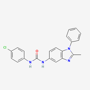 molecular formula C21H17ClN4O B2920166 1-(4-氯苯基)-3-(2-甲基-1-苯基-1H-1,3-苯并二唑-5-基)脲 CAS No. 377757-95-4