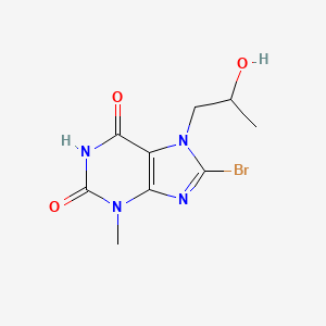 molecular formula C9H11BrN4O3 B2920177 8-溴-7-(2-羟丙基)-3-甲基嘌呤-2,6-二酮 CAS No. 101072-16-6