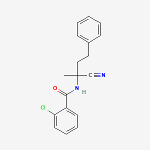 2-Chloro-N-(2-cyano-4-phenylbutan-2-yl)benzamide