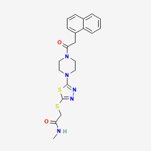 N-methyl-2-((5-(4-(2-(naphthalen-1-yl)acetyl)piperazin-1-yl)-1,3,4-thiadiazol-2-yl)thio)acetamide