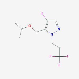 molecular formula C10H14F3IN2O B2920184 4-iodo-5-(isopropoxymethyl)-1-(3,3,3-trifluoropropyl)-1H-pyrazole CAS No. 1856023-60-3