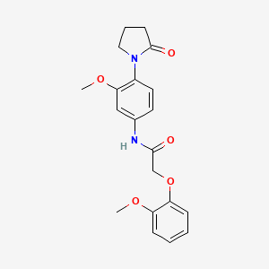 molecular formula C20H22N2O5 B2920192 N-(3-methoxy-4-(2-oxopyrrolidin-1-yl)phenyl)-2-(2-methoxyphenoxy)acetamide CAS No. 941933-63-7