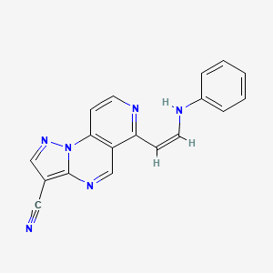 6-(2-Anilinovinyl)pyrazolo[1,5-a]pyrido[3,4-e]pyrimidine-3-carbonitrile