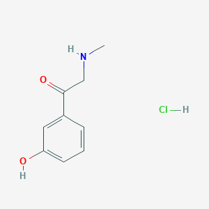 molecular formula C9H12ClNO2 B029202 1-(3-Hydroxyphenyl)-2-(methylamino)ethanone hydrochloride CAS No. 94240-17-2
