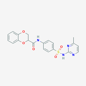 molecular formula C20H18N4O5S B2920203 N-(4-(N-(4-甲基嘧啶-2-基)磺酰基)苯基)-2,3-二氢苯并[b][1,4]二噁英-2-甲酰胺 CAS No. 868212-72-0