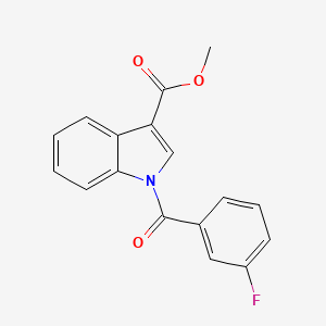 molecular formula C17H12FNO3 B2920205 Methyl 1-(3-fluorobenzoyl)-1H-indole-3-carboxylate CAS No. 332898-29-0