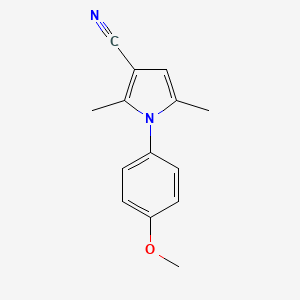 molecular formula C14H14N2O B2920211 1-(4-methoxyphenyl)-2,5-dimethyl-1H-pyrrole-3-carbonitrile CAS No. 931734-08-6