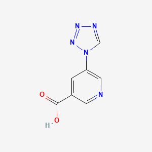 molecular formula C7H5N5O2 B2920214 5-(1H-tetrazol-1-yl)nicotinic acid CAS No. 1341062-94-9