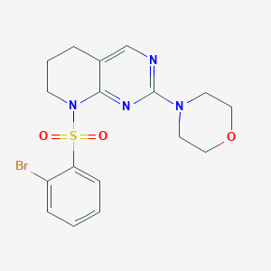 4-(8-((2-Bromophenyl)sulfonyl)-5,6,7,8-tetrahydropyrido[2,3-d]pyrimidin-2-yl)morpholine